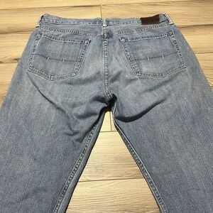 Polo Ralph Lauren 867 Jeans Mens 36x32 Straight Denim Y2K Distressed‎ Zip Fly